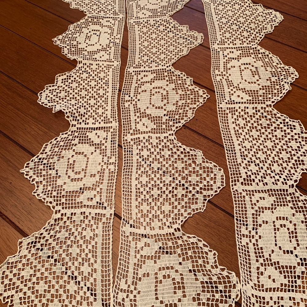 Lace Trim Handmade White Antique
